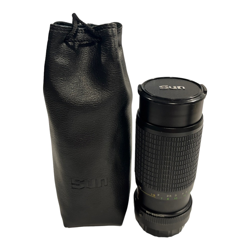 Sun MC‎ Zoom 80-200mm 4.5 Macro K/AR Mount Lens With Caps & Pouch